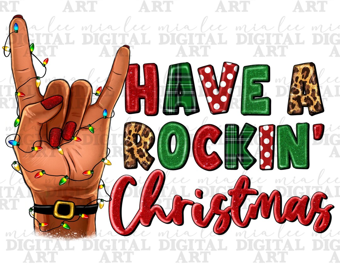 Have a Rockin' Christmas Png Sublimation Design Download, Merry ...
