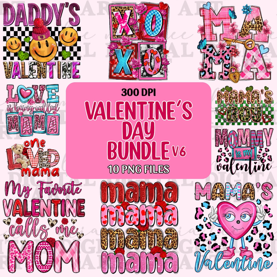 Valentine's Day Bundle V6 Png Sublimation Design Download, Happy ...