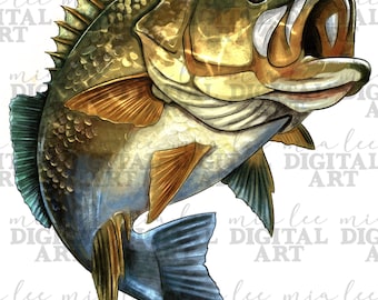 Bass fish png sublimation design download, fishing png, bass fish design png, fishing bass png, sublimate designs download