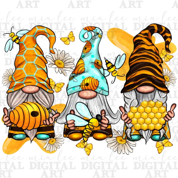 Bumble bee gnomes png sublimation design download, Bee gnomes png, cute gnomes png, Bumble bee png, sublimate designs download