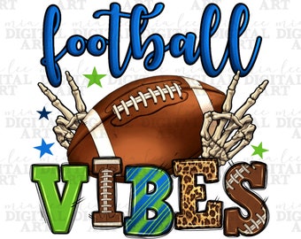 Fotbollsvibbar grön och blå lagfärg png sublimeringsdesign nedladdning, sport png, matchdag png, amerikansk fotboll png, sublimerad nedladdning
