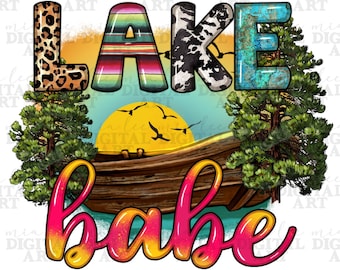 See Babe png Sublimation Design herunterladen, See Liebe png, See Leben png, westlicher See png, Seeblick png, sublimieren Designs herunterladen