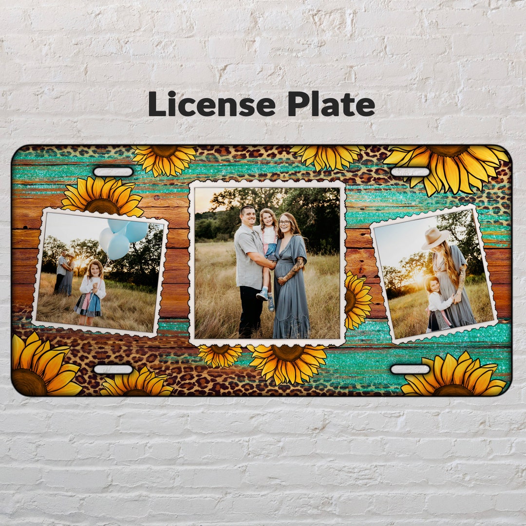 Photo Frame License Plate Png Sublimation Design Download, Western