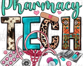 Pharmacy Tech png sublimation design download, Pharmacy png, Pharmacy life png, Medical png, western patterns png,sublimate designs download
