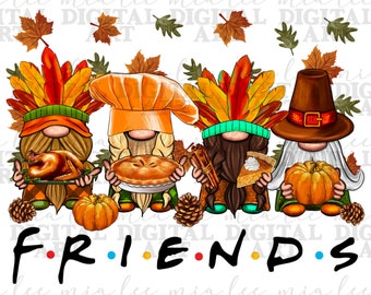 Thanksgiving kabouters png sublimatie ontwerp downloaden, herfst png, herfst vibes png, herfst png, Thanksgiving png, ontwerpen downloaden