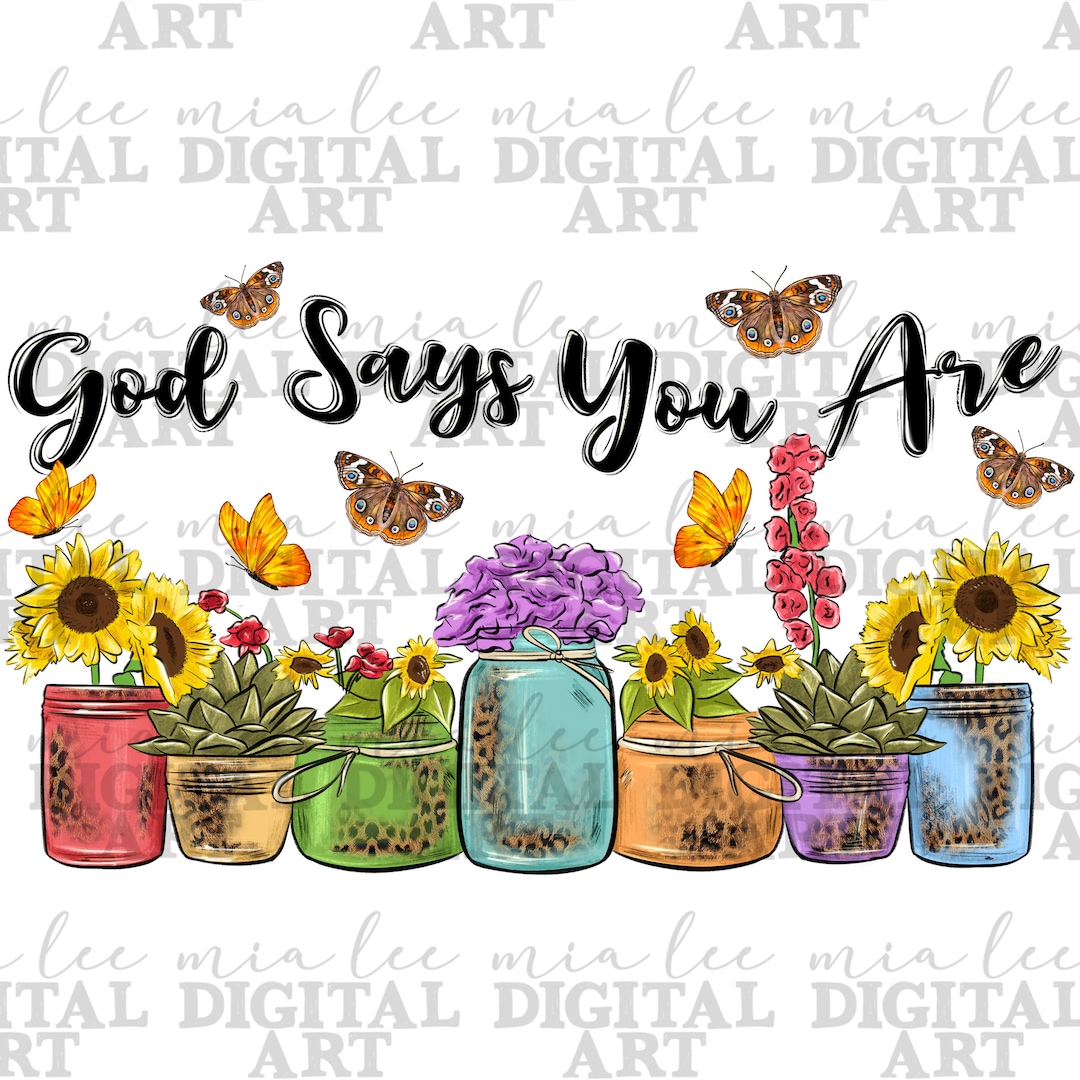 God Says You Are Unique Png Sublimation Design Download, Christian Png ...