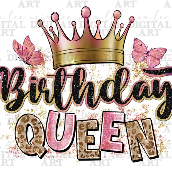 Birthday queen png sublimation design download, birthday party png, birthday png, birthday crown png, sublimate designs download