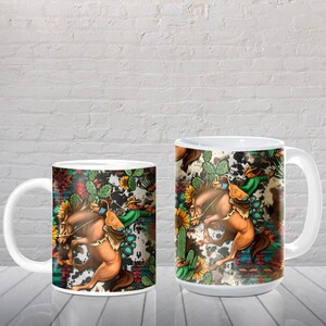 Western Rodeo 11 oz and 15 oz mug png, Rodeo mug wrap png, Cowboy mug design png, western mug png, sublimate designs download