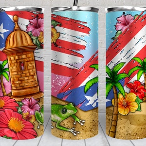 Puerto Rico 20 oz skinny tumbler png, Puerto Rico tumbler wrap png, 20 oz tumbler designs, Puerto Rico flag png, tumbler png download