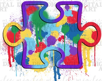 Autism puzzle piece png subliamtion design download, Autism Awareness png, Autism puzzle png, sublimate designs download
