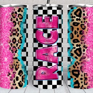 Race 20 oz skinny tumbler png, western tumbler wrap png, 20 oz tumbler designs, racing png, race life png, leopard tumbler png download