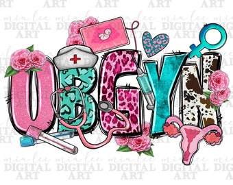 Obgyn Obstetrics and Gynecology Nurse Doctor Western Png Sublimation ...