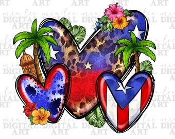 puerto rico herzen png sublimation design download, puerto rico staat png, puerto rico flagge png, puerto rico png, sublimate designs download