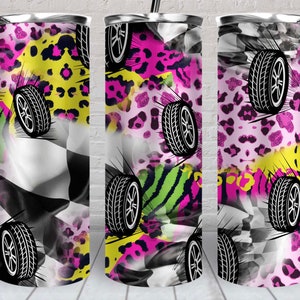 Race 20 oz skinny tumbler png, western tumbler wrap png, 20 oz tumbler designs, racing png, race life png, leopard tumbler png download