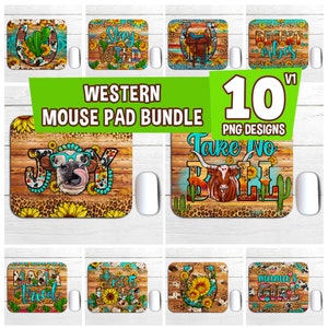 Western Maus Pad Bundle V1 png Sublimationsdesign Download, Western Muster png, Maus Pad Bundle png, Sublimationsdesigns Download
