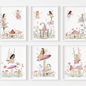 Fairy Set of 6 Nursery Watercolor Printables