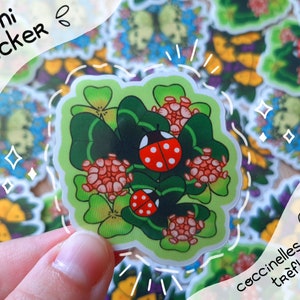 Sticker mini - Coccinelles et trèfles - décoration - scrapbooking