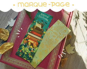 Bookmark "Good Reading" - Forest - Autumn - Booklover