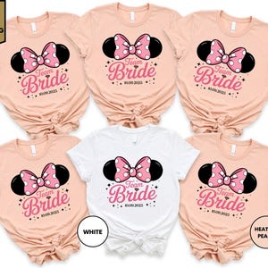 Disney Bridal Party Custom Shirt, Disney Bachelorette T-Shirt, Minnie Bride Shirt, Bride Squad Shirt, Disney Team Bride