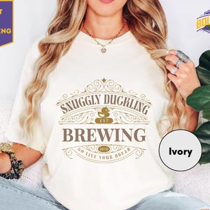 Comfort Colors Snuggly Duckling Shirt, Vintage Snuggly Duckling Brewing Tangled Inspired T-shirt, Tangled Movie Tee