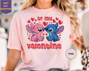Stitch Angel Disney Be My Valentine Shirt, Disney Valentine's Day T-Shirt, Angel Stitch Valentine Shirt, Disney Love Tee