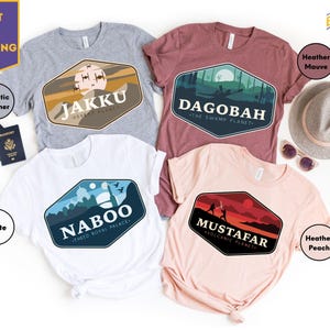 Star Wars Planets Shirt, Tatooine Shirt, Mustafar Endor Shirt, Vader Shirt, Galaxy's Edge Star Wars Tee, Disneyland Tee