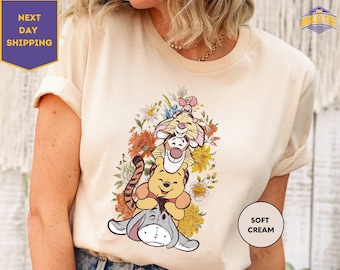 Maglietta The Pooh, Maglietta Disney The Pooh Bear, Maglietta retrò Winnie The Pooh e i suoi amici, Maglietta classica The Pooh and Co.