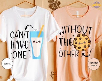 Twin Shirt Can't Have One Without The Other Twin Shirt, Funny Milk and Cookie Twin Onesies, Cute Best Friend