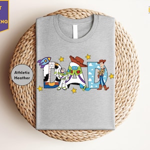 Dad Shirt, Buzz Lightyear Father's Day T-Shirt, New Dad Bullseye T-Shirt, land Family Vacation ST-Shirtirt image 1