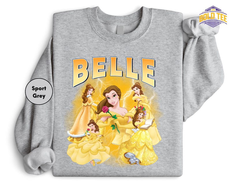 Camiseta de princesas Disney con colores cómodos, Tiana, Ariel, Elsa, Rapunzel, Bella y Jasmine, Disney imagen 2