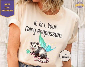 Maglietta Opossum, Maglietta It Is I Your Fairy Godpossum, Maglietta Opossum, Maglietta Animali Divertenti, Maglietta Y2K, Estate Ragazza Selvaggia