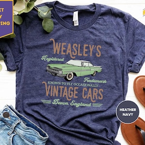 Wizard Flying Car Shirt, Vintage Flying Cars, Wizard Shirt, Weasley Shirt, Bookish Tee, Universal T-Shirt