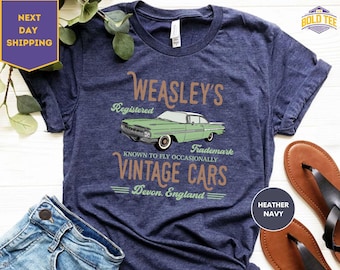 Maglietta Wizard Flying Car, Magliette volanti d'epoca, Maglietta Wizard, Maglietta Weasley, Maglietta Bookish, Maglietta Universal