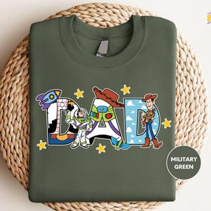 Dad Shirt, Buzz Lightyear Father's Day T-Shirt, New Dad Bullseye T-Shirt, land Family Vacation ST-Shirtirt image 4