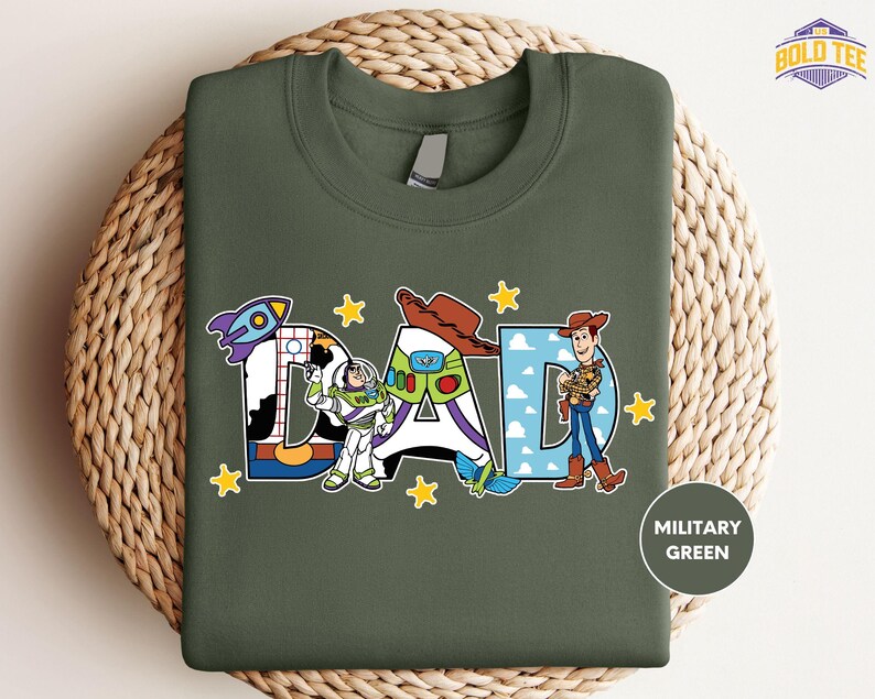 Dad Shirt, Buzz Lightyear Father's Day T-Shirt, New Dad Bullseye T-Shirt, land Family Vacation ST-Shirtirt image 4
