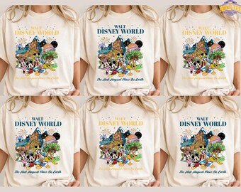 Retro Walt Disneyworld Comfort Colors Shirt, Mickey And Friends Shirt, The Most Magical Place On Earth Shirt