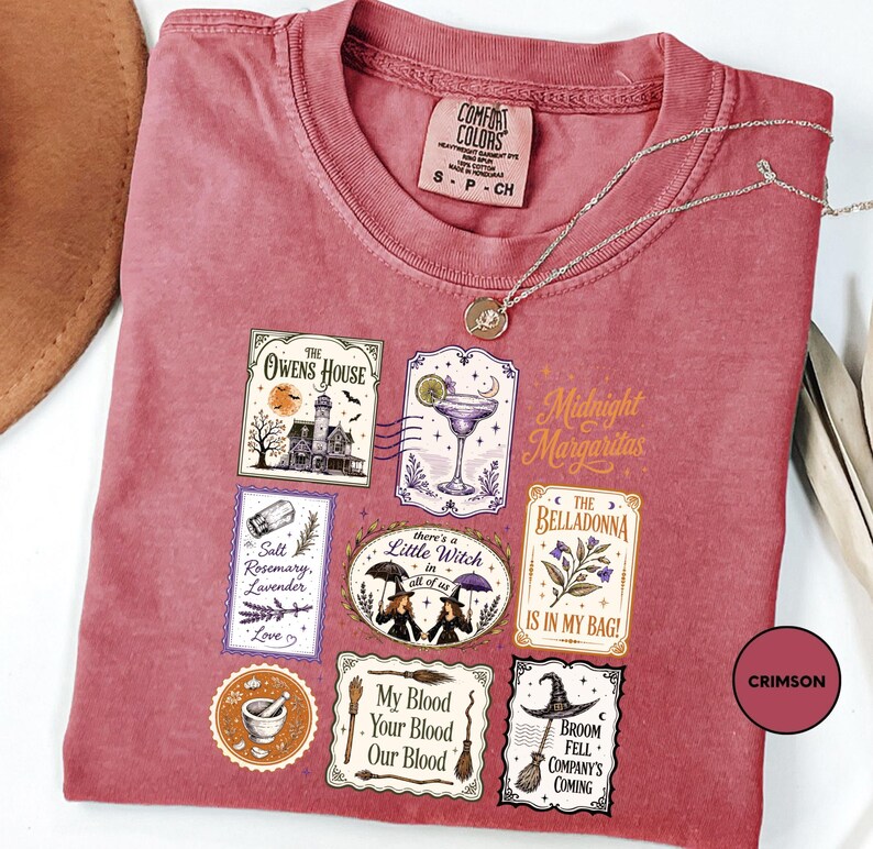 Vintage Midnight Margaritas Shirt, Practical Magic T-Shirt, Retro Halloween Film Shirt, Girls Will Be Girls Shirt, Geschenkidee für die Gruselsaison Bild 5