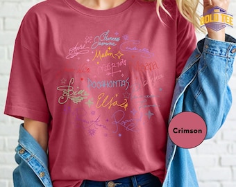 Comfort Colors Gift, Retro Disney Princess Shirt, Watercolor Princess Shirt, Disney Trip T-Shirt, Disney Princess