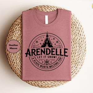 Meet Me in Arendelle Frozen Shirt, Elsa Anna Olaf Disney Tee, Vintage Arendelle Castle Shirt, Cute Frozen Family Trip T-Shirt image 2