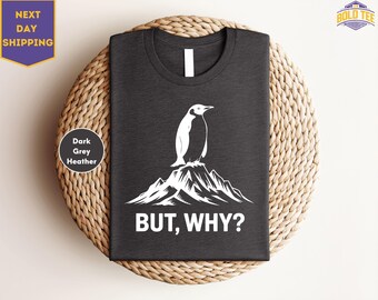 I sentieri si fanno camminando, ma perché? Maglietta con pinguino, Maglietta da escursionismo nichilista, Maglietta con pinguino divertente, Crisi esistenziale