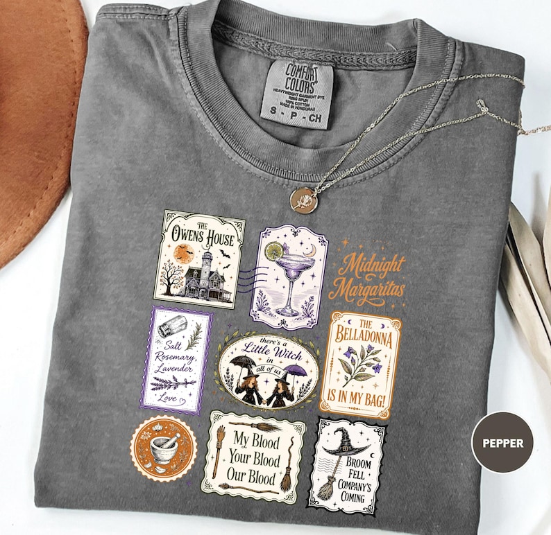 Vintage Midnight Margaritas Shirt, Practical Magic T-Shirt, Retro Halloween Film Shirt, Girls Will Be Girls Shirt, Geschenkidee für die Gruselsaison Bild 1