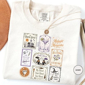 Vintage Midnight Margaritas Shirt, Practical Magic T-Shirt, Retro Halloween Film Shirt, Girls Will Be Girls Shirt, Geschenkidee für die Gruselsaison Bild 2