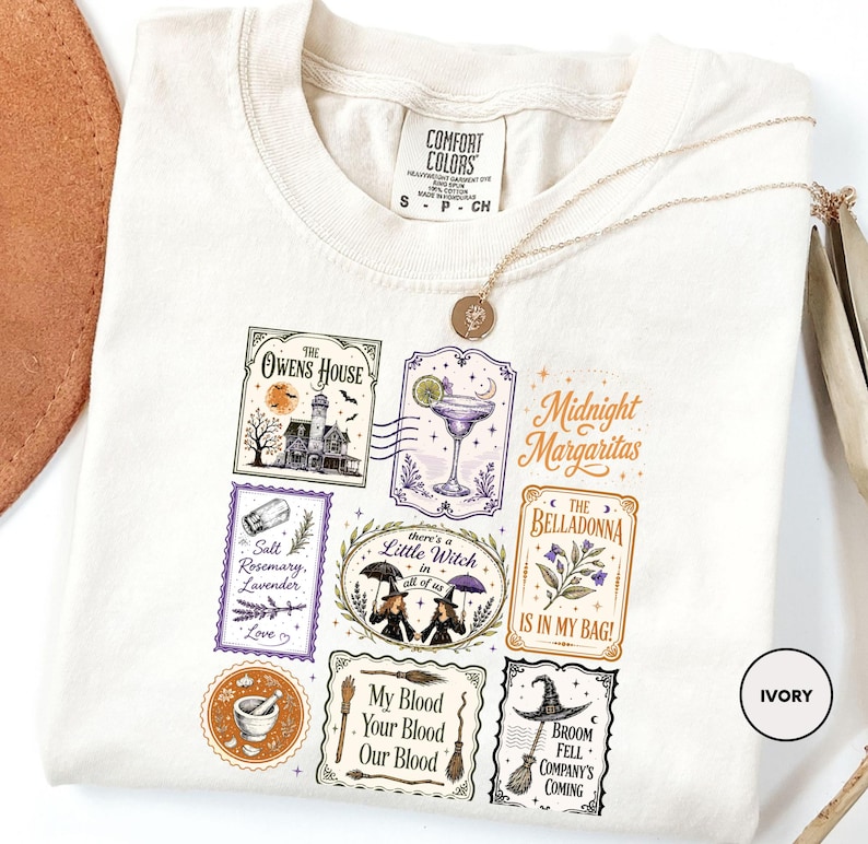 Vintage Midnight Margaritas Shirt, Practical Magic T-Shirt, Retro Halloween Film Shirt, Girls Will Be Girls Shirt, Geschenkidee für die Gruselsaison Bild 2