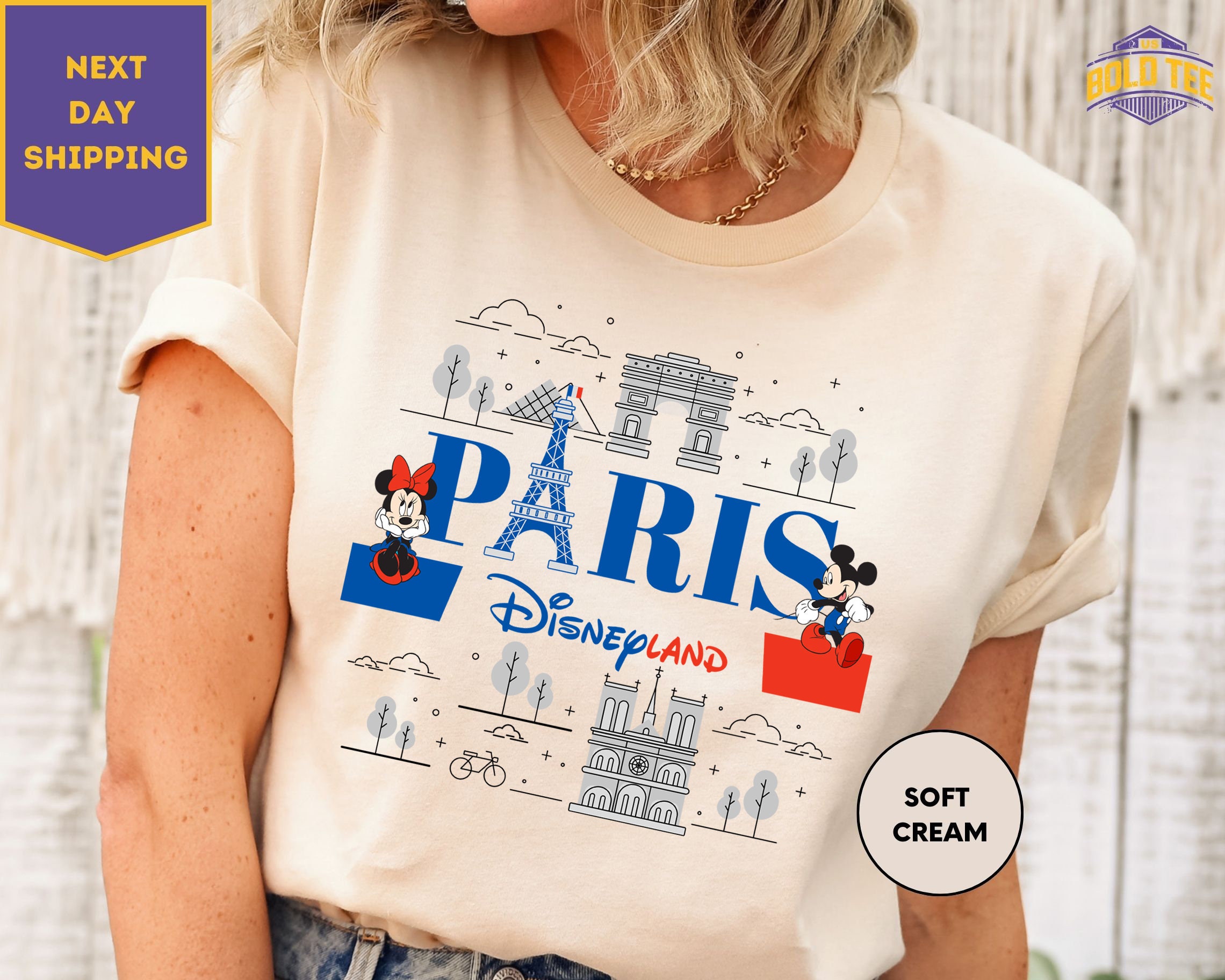 Disneyland Paris Mickey and Minnie Sweatshirt Hoodie & Shirt, Eiffel Tower Mickey and Minnie Sweatshirt, Custom Disney Tee