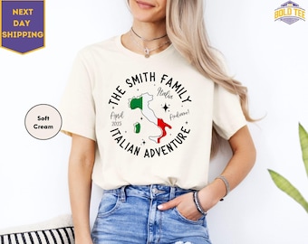 Personalized Italy Group Trip Shirt, Custom Family Italian Vacation Matching Family Tshirt, Italy Travel Shirts for Group