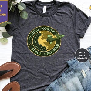 Programme spatial Hyrule, Chemise Korok rétro du programme spatial, Chemise Breath Of The Wild, La légende de Zelda, La flore d'Hyrule