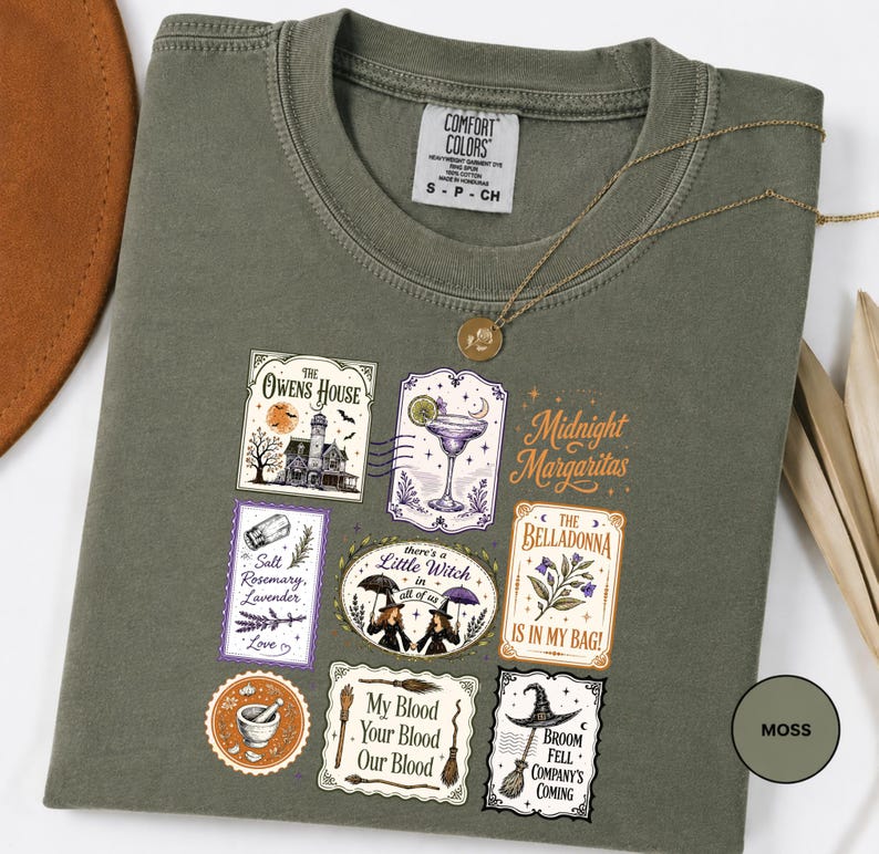 Vintage Midnight Margaritas Shirt, Practical Magic T-Shirt, Retro Halloween Film Shirt, Girls Will Be Girls Shirt, Geschenkidee für die Gruselsaison Bild 8