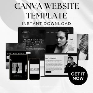 Plantilla de página de ventas de Canva, página de destino de curso de coaching, plantilla de sitio web de Canva, plantilla de embudo de creación de cursos, Canva editable, minimalista