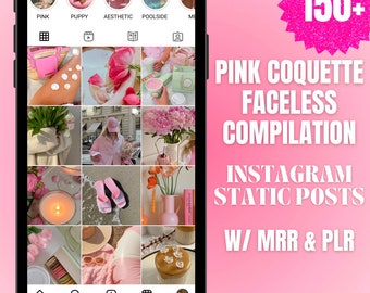 150+ Chic Pink Faceless Photos | MRR Faceless | Master Resell Rights | Instagram Images | Aesthetic IG Images | Stock Images