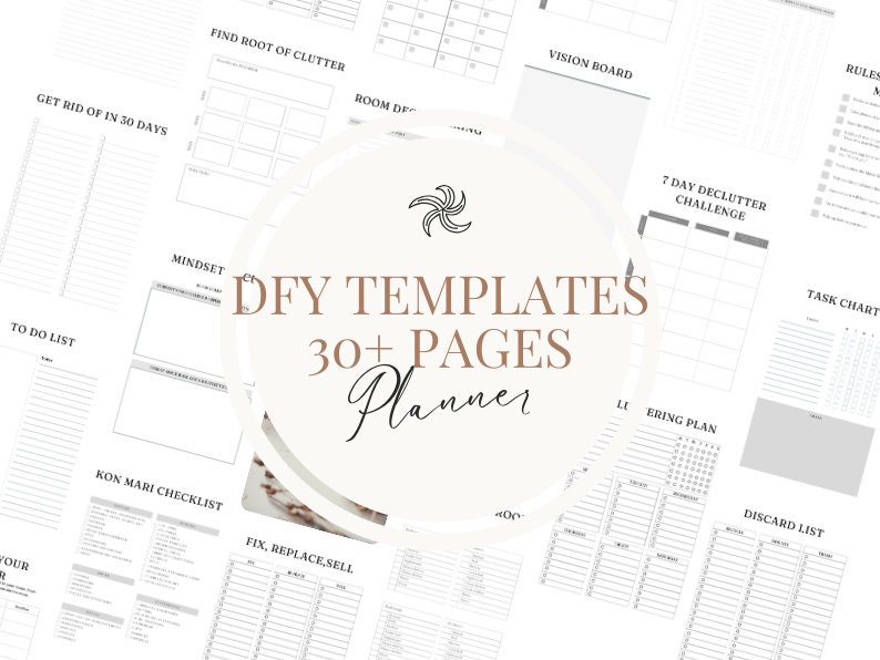 Decluttering & Cleaning Planner PLR Resell Canva Template, Canva PLR ...